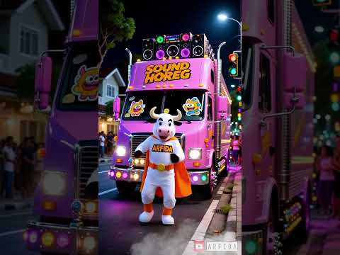 Aku suka nonton sound horeg maskot sapi joget truk sound system #soundhoreg #ai #badut