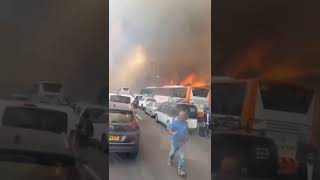 fire in Israel's different cities