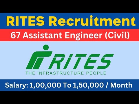 RITES Recruitment 2024 | 67 Assistant Civil Enginee Post | NO Exam | DIRECT SELECTION (VERY EASY)