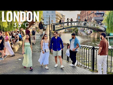 London Heatwave Walk 2025 | Camden Market to Kings Cross via Regent’s Canal | London Summer Walk