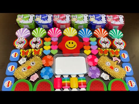 🌈 RAINBOW SLIME 🌈 ASMR Mixing Many Things into GLOSSY Slime Slime