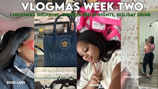 VLOGMAS 23’ WEEK TWO: Finally Christmas Shopping, Holiday Hotel, Rich off Products, & more🎄🤍