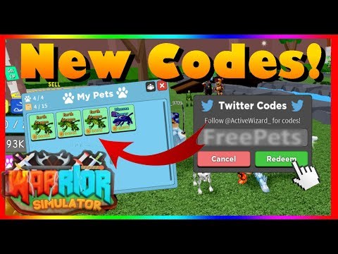 twitter roblox warrior simulator codes