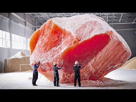 Himalayan Pink Salt - How to Harvest Millions of Tons of Pink Salt - Processing Himalayan in Factory