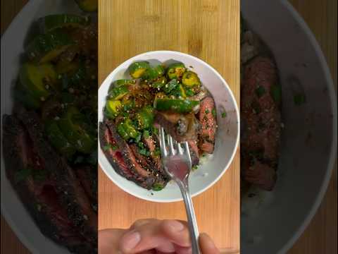 Steak Bowls W/Kimchi Cucumbers