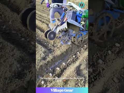 ULTIMATE Farming Machine! 🥔 Watch This Tiller Cover Seeds With PERFECT Precision! #farming #tiller