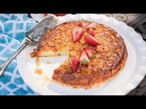 So good and so easy to make SEMOLINA CAKE with caramel almond top | Сooking ASMR