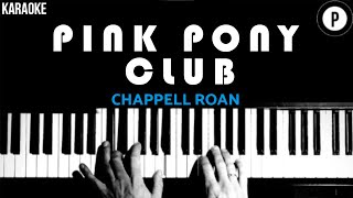 Chappell Roan - Pink Pony Club KARAOKE Slowed Acoustic Piano Instrumental COVER LYRICS