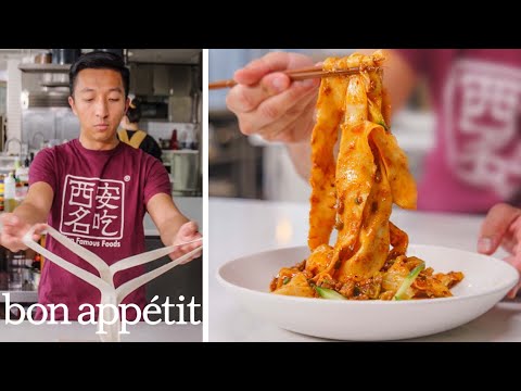 Making Hand-Ripped Noodles & Pork From Xi'an Famous Foods | From The Test Kitchen | Bon Appétit