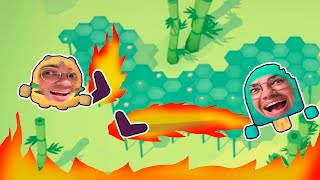 SUPER BATALHA DE COMIDAS COM BOOMERANGS DE FOGO!!