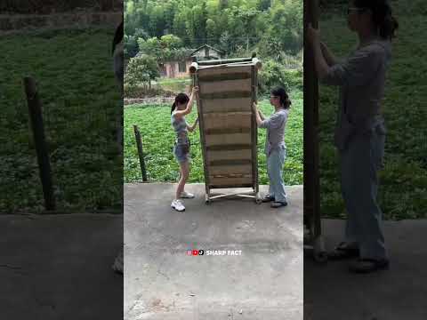 Traditional Bamboo Bed Making #shorts