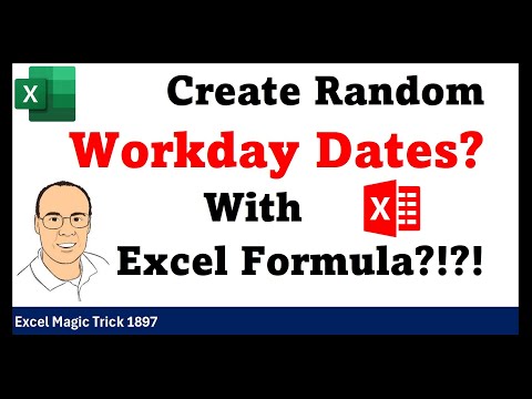 Randomize Workdays with Excel Worksheet Functions? How!! Excel Magic Trick 1897