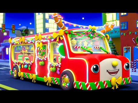 Wheels on the Bus Christmas Ride + More Xmas Songs for Kids