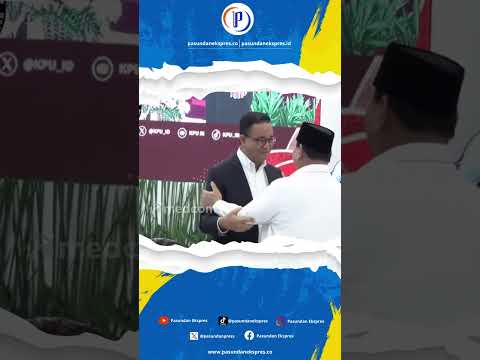 Penetapan Presiden di KPU Anies dan Prabowo Bersalaman Asyik #shortvideo #viral #trending