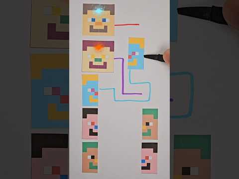 Minecraft I am Steve Color Matching puzzle #shorts #viral #craft #art