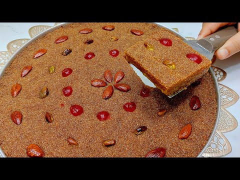 البسبوسة المكرملة على أصولها واتحدى بيها المحلات 👌 😋 