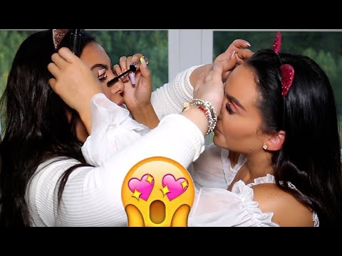 DOING EACH OTHERS MAKEUP @ THE SAME TIME W/ HRUSH