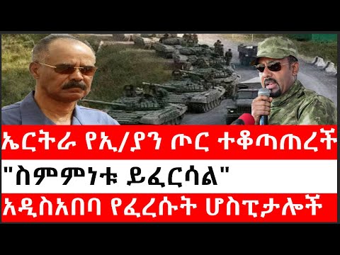 Ethiopia: ሰበር ዜና - የኢትዮታይምስ የዕለቱ ዜና |ኤርትራ የኢ/ያን ጦር ተቆጣጠረች|"ስምምነቱ ይፈርሳል"|አዲስአበባ የፈረሱት ሆስፒታሎች