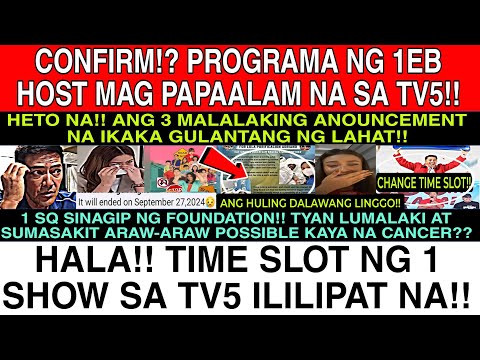 BREAKING NEWS‼️CONFIRM❗PROGRAMA NG 1EB HOST MAG PAPAALAM NA❗1DABARKADS SINAGIP, POSSIBLE MAY CANCER❓