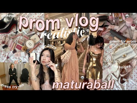 my SENIOR PROM 2025 grwm/ vlog 🩰🎬☆ makeup, hair & dress ideas (maturaball) *realistic*