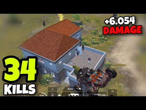 NEW WORLD RECORD 6054 DAMAGE!!! | 34 KILLS SOLO VS SQUADS | PUBG MOBILE