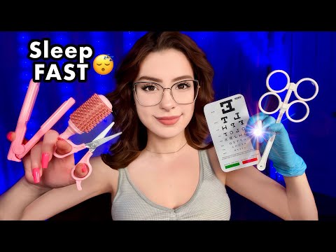 FASTEST ASMR Medical, Cranial Nerve, Haircut, Chiropractor, TSA Check, Close Your Eyes Roleplays ✨