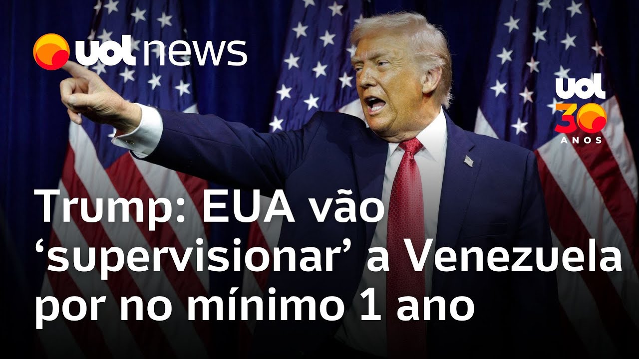 Trump diz que EUA vão supervisionar a Venezuela e administrar seu petróleo por no mínimo um ano TV Online Trump diz que EUA vão supervisionar a Venezuela e administrar seu petróleo por no mínimo um ano