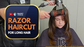 Razor Haircut for Long Hair | Stunning Soft and Textured Long Layering