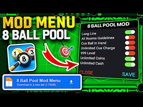 8 BALL POOL HACK SECRETO 😮 MOD MENU GRATIS – LINEAS LARGAS, MEGAPOWER, DINERO INFINITO (Android/iOS)