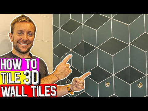 HOW TO TILE 3D CUBE EFFECT WALL TILES