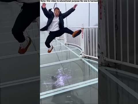 look The child start cry as soon as he reachethe glass bridge😱 #shorts