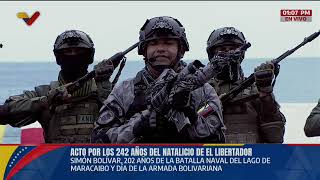 Acto por el Natalicio del Libertador Simón Bolívar y aniversario de la Batalla Naval del Lago