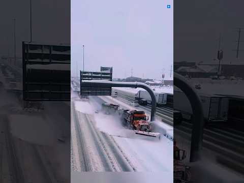 The Genius Machine That Clears Snow Off Truck Roofs Instantly! #facts #ytshorts #trending