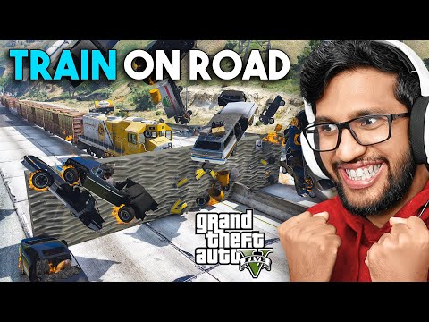 FASTEST 10,000 KM/H+ TRAIN SPEED ON HIGHWAY IN GTA 5 !