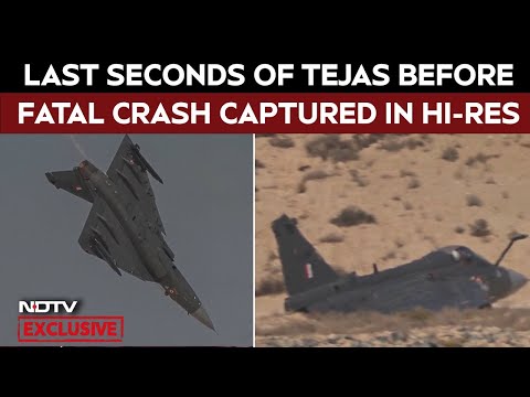Tejas Crash Dubai News | Clearest Images Capture Last Seconds Of Tejas Fighter Jet Crash In Dubai