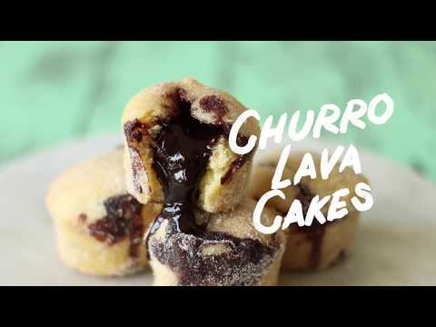 Better-Than-Cupcakes Dessert Recipe | Mini Churro Lava Cakes
