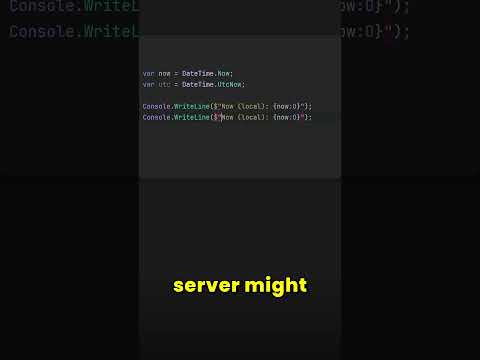 DateTime.UtcNow is amazing in C#