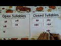 Exploring Open and Closed Syllables