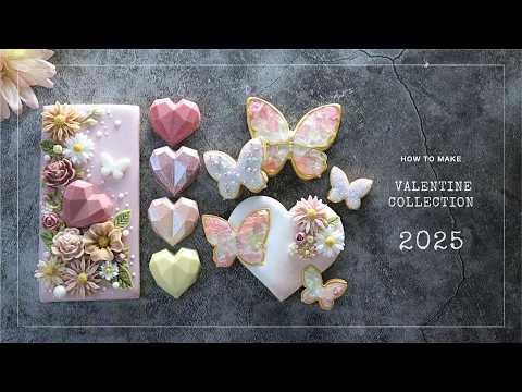 【2025 バレンタインコレクション】ハートと蝶｜タブレット｜お花とチョコレート