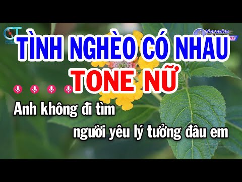 Karaoke Tình Nghèo Có Nhau Tone Nữ ( Bbm ) Nhạc Sống Đồng Sen