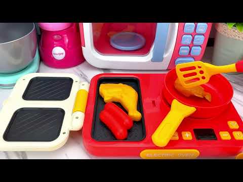 Satisfying with Unboxing & Review Miniature Kitchen Set Toys Cooking Video | ASMR Videos no music