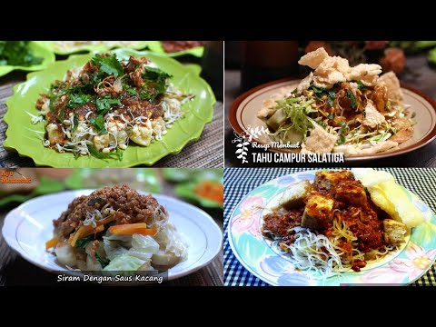 4 Menu Lontong/Kupat Diberi Sayur dan Disiram Saus Kacang