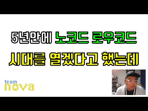 5년전 노코드 로우코드 시대를 열겠다 말했는데 결과는?