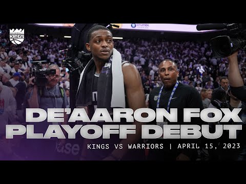 Fox Drops 2nd Most Points in NBA HISTORY in Playoff Debut | Kings vs Warriors 4.15.23 video clip
