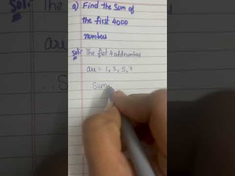 Find the sum of first 4 odd no’s #math #ytshort #subscribemychannel