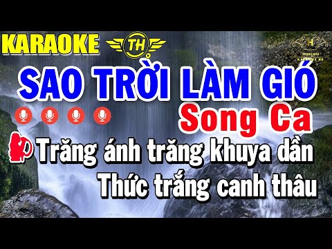 Sao Trời Làm Gió Karaoke Song Ca Dễ Hát Nhạc Sống | Trọng Hiếu