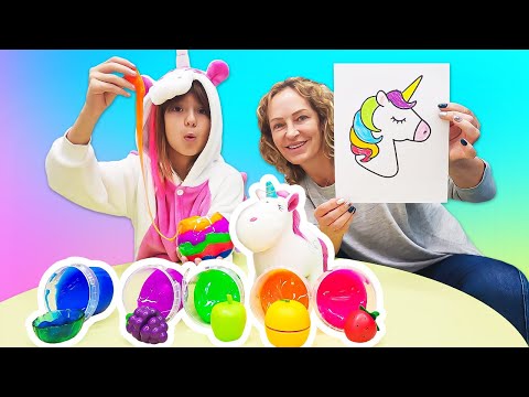 Spielzeug Video mit Nicole und Zara. Wir spielen mit kleinen Einhörnern. Kinder Video auf Deutsch