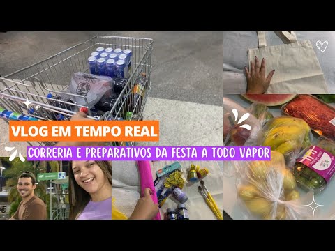 VLOG EM TEMPO REAL: COMPRAMOS TODAS AS BEBIDAS PARA A FESTA + LEMBRANCINHA DOS CONVIDADOS