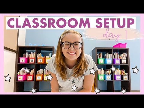 CLASSROOM SET UP DAY 1 | First Grade Teacher ✨