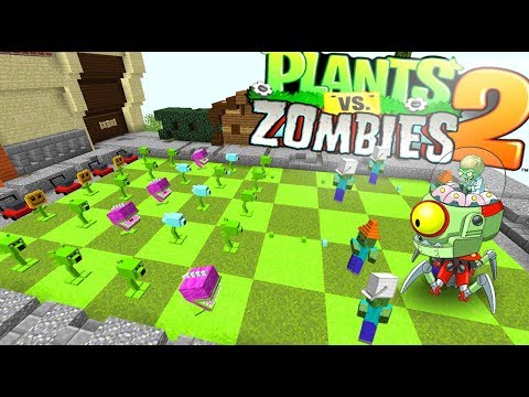 PLANTAS VS ZOMBIES 2 EN MINECRAFT - NUEVO MAPA DE PLANTAS CONTRA ZOMBIES 2 EN ESPAÑOL
